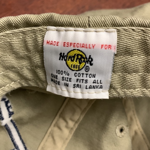 Hard Rock Cafe Barcelona Guitar Khaki Baseball Hat Cap - Picture 8 of 9